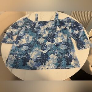 Blue Floral Women's Top